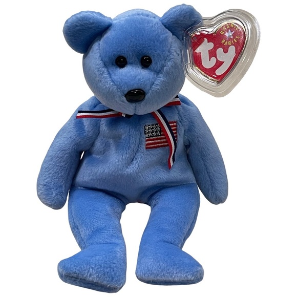 TY Beanie Baby Blue “America” the Bear Plush 2001 New With Tags - Picture 2 of 6